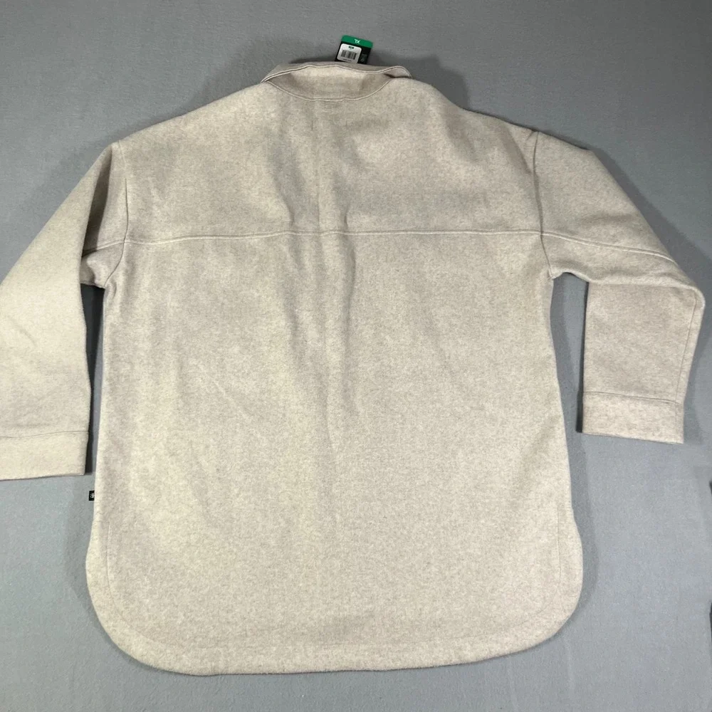 Banana Republic ladies' Utility Shacket Jacket 4 pocket sand‎ Button Front XL - Picture 12 of 12